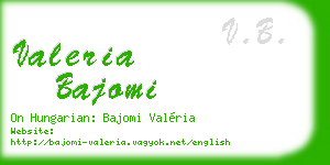 valeria bajomi business card