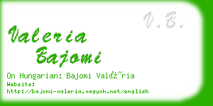 valeria bajomi business card